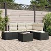 vidaXL Set Divano da Giardino 5 pcs Nero polyrattan