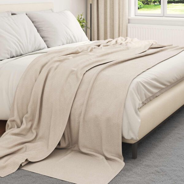 vidaXL Coperte da Pile 24 pcs Beige 270 x 240 cm Panno
