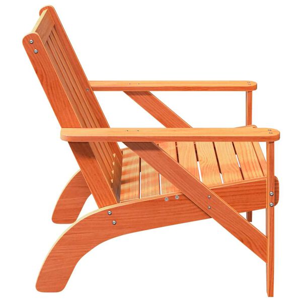 vidaXL Sedia Adirondack da Giardino 75x77x77 cm Legno Massello di Pino