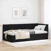 vidaXL Cornice del letto ad angolo Nero 90 x 190 cm Tessuto