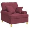 vidaXL Poltrona XL con Cuscini Rosso Vino Tessuto