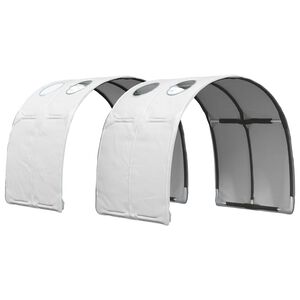 vidaXL Tunnel per Letto 2 pz Bianco Poliestere