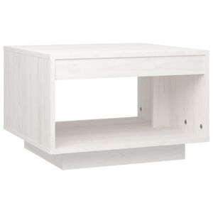 vidaXL Tavolino da Salotto Bianco 50x50x33,5 cm Legno Massello di Pino
