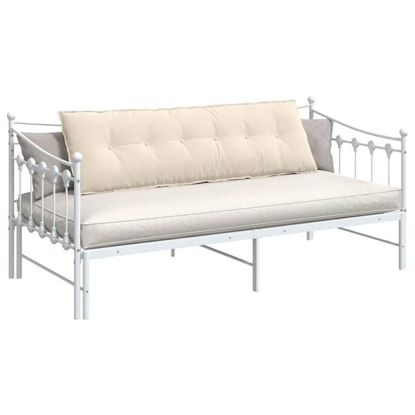 vidaXL Cuscino per Schiena Beige 160 x 50 cm Tessuto in Microfibra