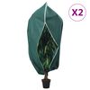 vidaXL Coperture con Cerniera per Piante 2pz 70 g/m&sup2; 1,55x1,55 m