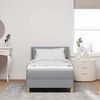vidaXL <strong>Letto a Molle< / strong> Grigio chiaro 100 x 200 cm
