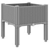 vidaXL Fioriera da Giardino con Gambe Grigio Chiaro 40x40x42 cm in PP