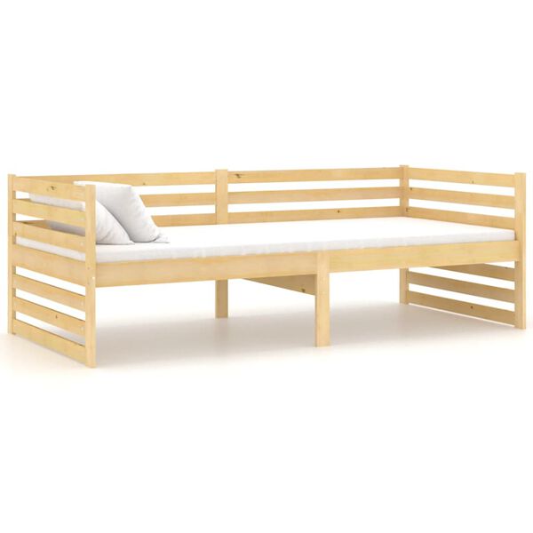 vidaXL Divano Letto con Materasso 90x200 cm Legno Massello di Pino