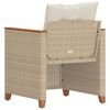vidaXL Sedia da Giardino con Cuscini Beige in Polyrattan