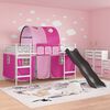vidaXL Struttura del letto loft per bambini Bianco e Rosa 100 x 200 cm
