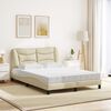 vidaXL Letto con Materasso Hvar Crema 120x200 cm in Tessuto
