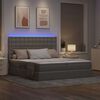 vidaXL Letto con luci a strisce a LED Talpa 180 x 200 cm Tessuto