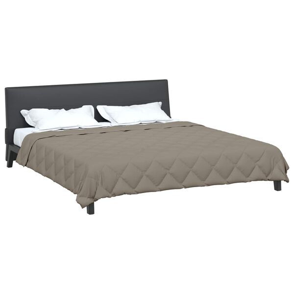 vidaXL Duvet Estivo Grigio chiaro 220 x 200 cm Microfibra