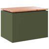 vidaXL Panchina da giardino Oliver verde 60 x 40 x 43 cm Acciaio