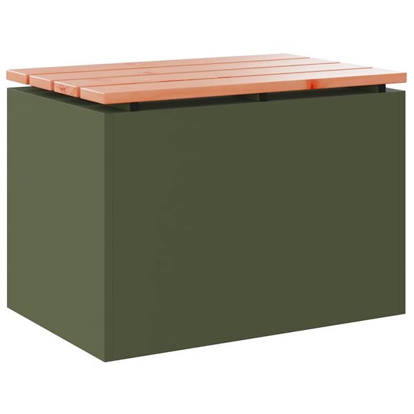 vidaXL Panchina da giardino Oliver verde 60 x 40 x 43 cm Acciaio