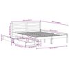 vidaXL Letto senza Materasso 150x200 cm in Legno Massello di Pino