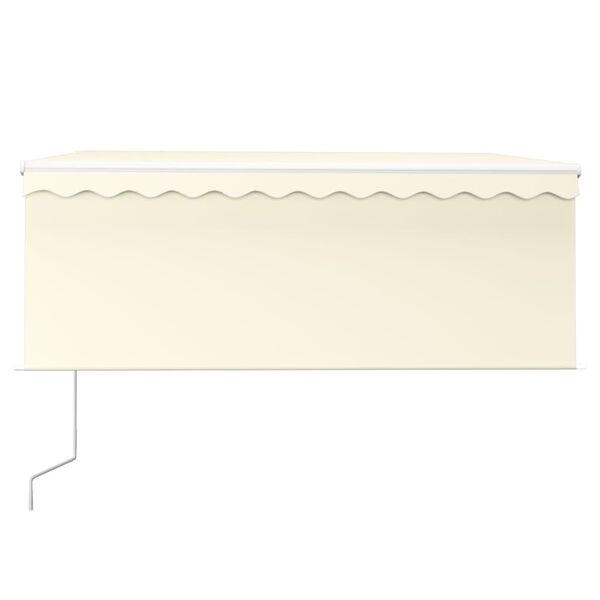 vidaXL Tenda Automatica Parasole LED Sensore Vento 3,5x2,5cm Crema