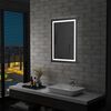 vidaXL Specchio LED da Bagno con Sensore Tattile 60x80 cm