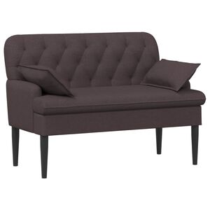 vidaXL Loveseat con bottoni imbottiti Marrone Scuro 111 x 68 x 80 cm