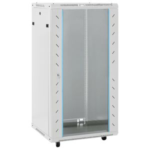 vidaXL Armadietto di Rete 22U con Ruote Girevoli 19" IP20 60x60x120 cm