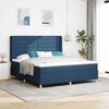 vidaXL Letto a molle con materasso Blu 140 x 200 cm Tessuto