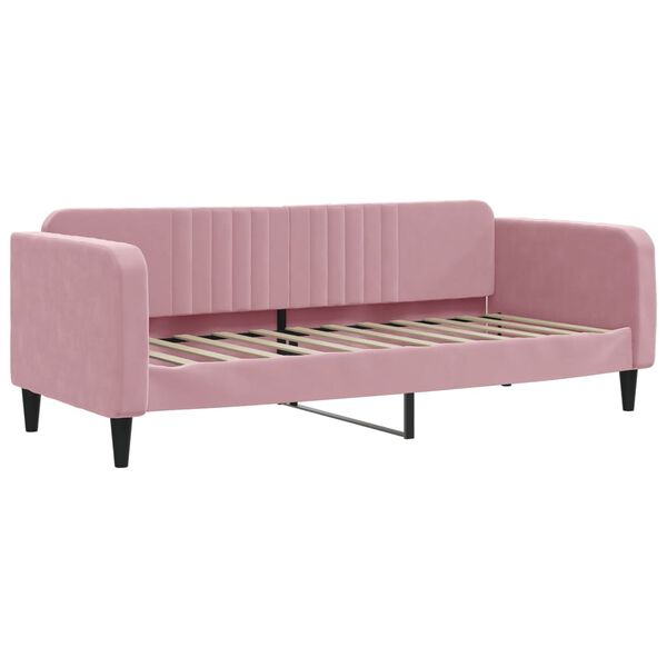 vidaXL Divano Letto Estraibile con Cassetti Rosa 80x200 cm Velluto