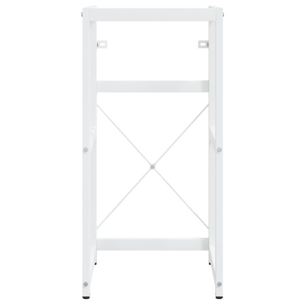 vidaXL Telaio per Lavabo da Bagno con Lavabo Integrato Bianco in Ferro