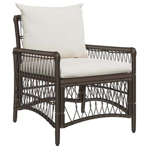 vidaXL Sedia da Giardino Marrone 73 x 61 x 77 cm polyrattan