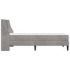 vidaXL Struttura letto con materasso Grigio chiaro 90 x 190 cm Velluto