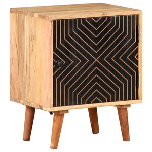 vidaXL Comodino 40x30x50 cm in Legno Massello di Acacia