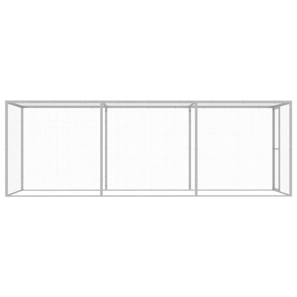 vidaXL Gabbia per Gatti 4,5x1,5x1,5 m in Acciaio Zincato