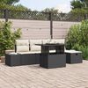 vidaXL Set Divano da Giardino 6 pcs Nero polyrattan
