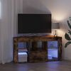 vidaXL Mobile TV LED Angolare Rovere fum&eacute; 100 x 40 x 50 cm