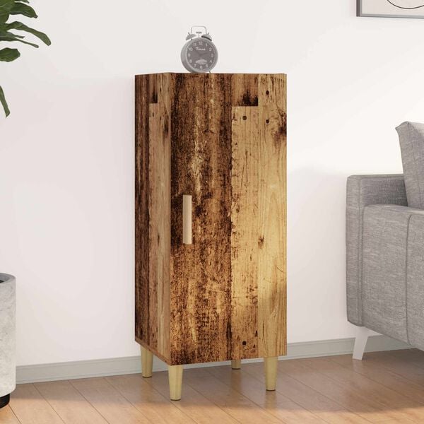 vidaXL Credenza Legno vecchio 34,5 x 34 x 90 cm Legno multistrato