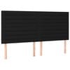 vidaXL Testiera Nera 180x5x118/128 cm Tessuto