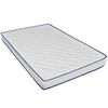 vidaXL Letto con Materasso Memory Foam Tessuto Beige 140x200 cm