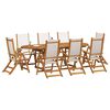 vidaXL Set Pranzo da Giardino 7pz Legno Massello di Acacia e Textilene