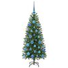 vidaXL Albero di Natale artificiale con 150 LED Verde 120 cm PE e PVC