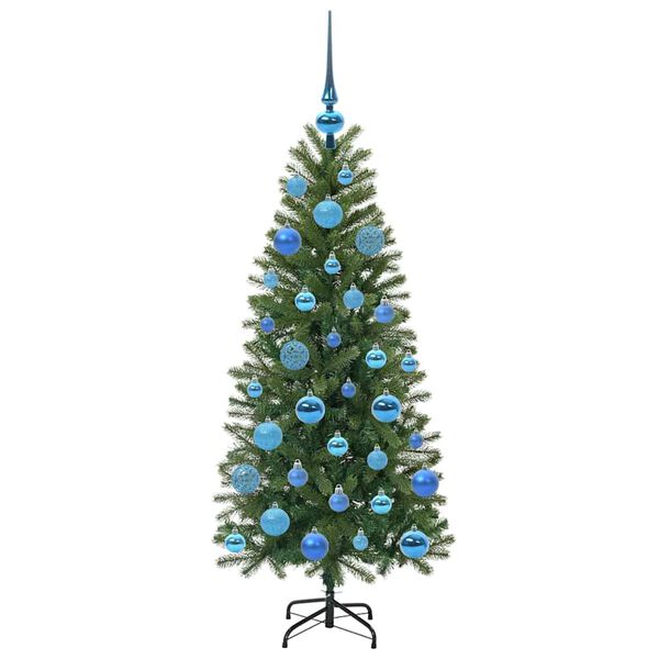 vidaXL Albero di Natale artificiale con 150 LED Verde 120 cm PE e PVC
