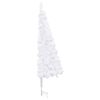 vidaXL Albero di Natale Artificiale ad Angolo Bianco 210 cm PVC
