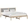 vidaXL Letto con Testiera Rivestita Grigio chiaro 150 x 200 cm