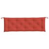 vidaXL Cuscino Panca da Giardino Rosso M&eacute;lange 150x50x7 cm in Tessuto
