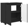 vidaXL Mobile per lavabo da bagno con lo scaffale Nero 60 x 30 x 60 cm