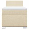 vidaXL Giroletto a Molle con Materasso Crema 100x200 cm in Tessuto