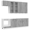 vidaXL Unit&agrave; Cucina LYON 8 pz Sonoma grigio Legno ingegnerizzato