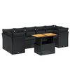 vidaXL Set Divani da Giardino con Cuscini 8 pz Nero in Polyrattan