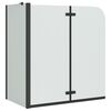 vidaXL Involucro Doccia Nero 120 x 68 x 130 cm Vetro ESG e Alluminio