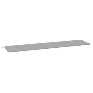 vidaXL Cuscino per Panca Grigio 200x50x4 cm in Tessuto Oxford