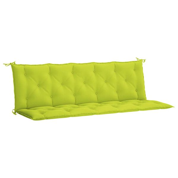 vidaXL Cuscino per Panca Verde Intenso 180x(50+50)x7 cm Tessuto Oxford