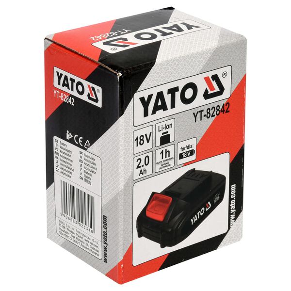 YATO Batteria agli Ioni di Litio 2,0Ah 18V